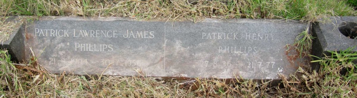 PHILLIPS Patrick Lawrence James 1904-1956 :: PHILLIPS Patrick Henry 1936-1977