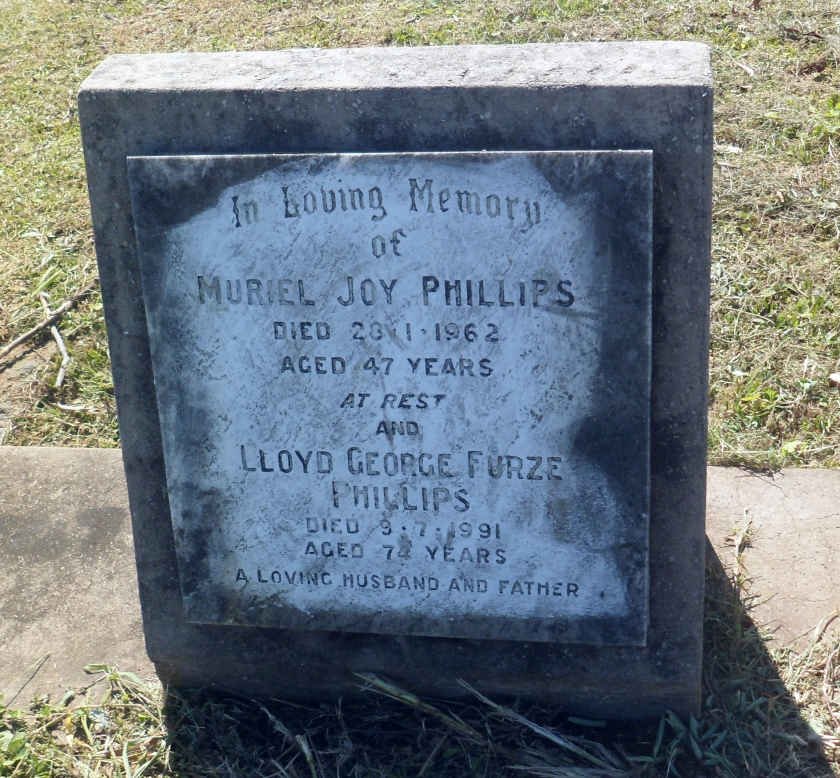 PHILLIPS Lloyd George Furze -1991 &amp; Muriel Joy -1962