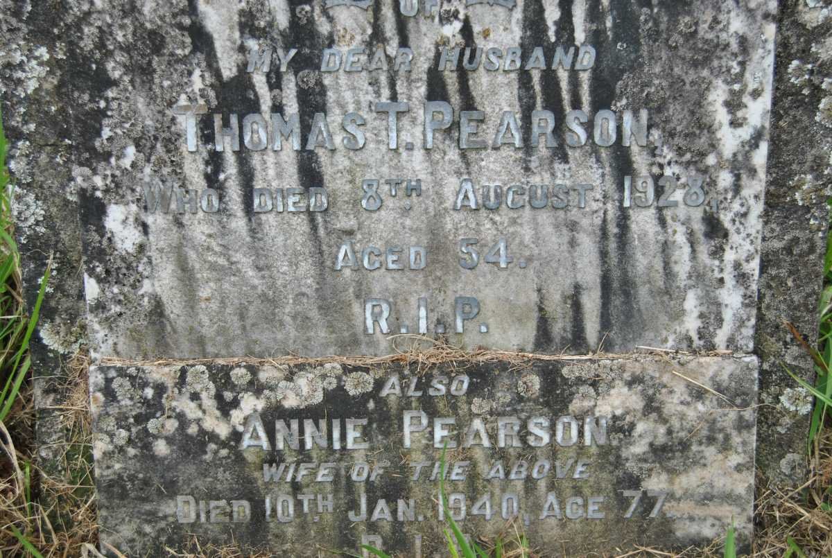 PEARSON Thomas T. -1928 &amp; Annie -1940