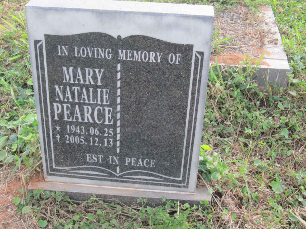 PEARCE Mary Natalie 1943-2005