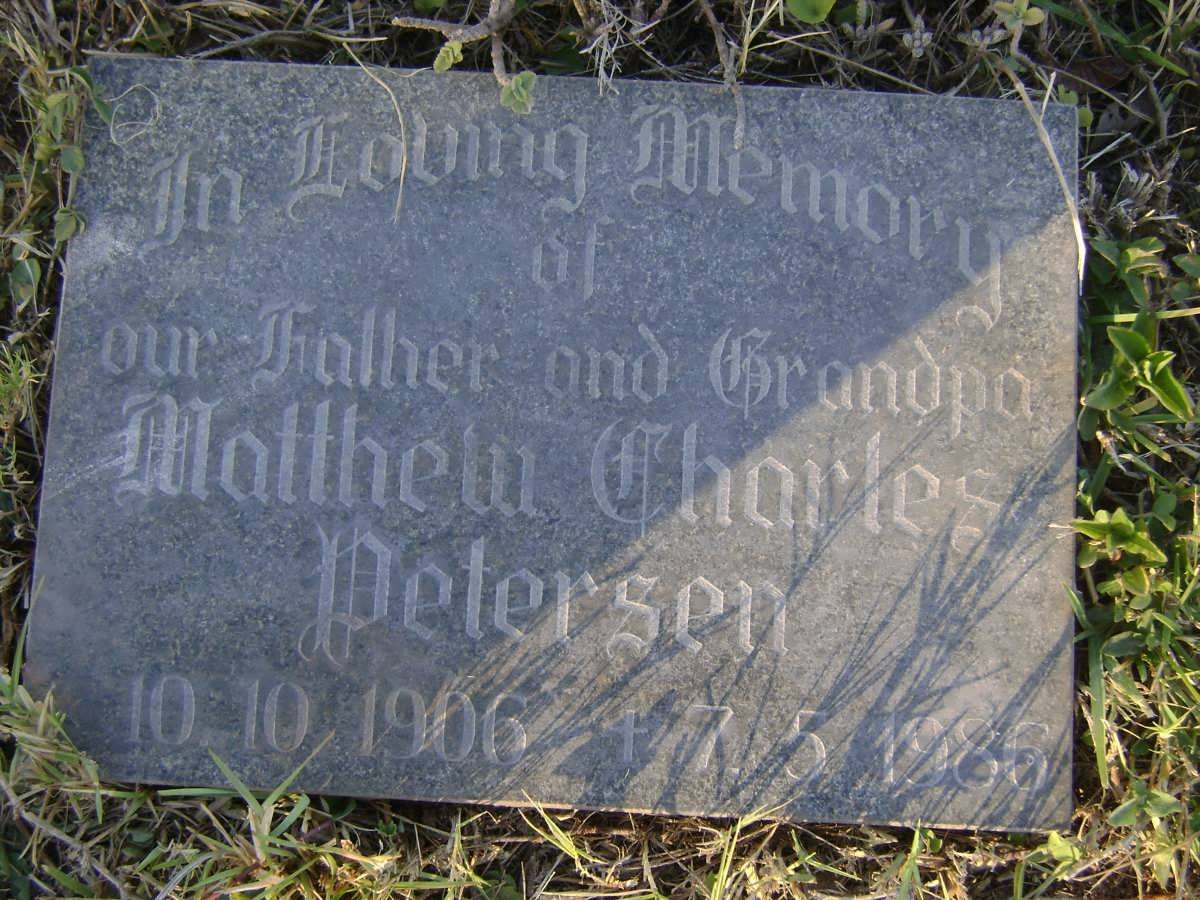 PETERSEN Matthew Charles 1906-1986