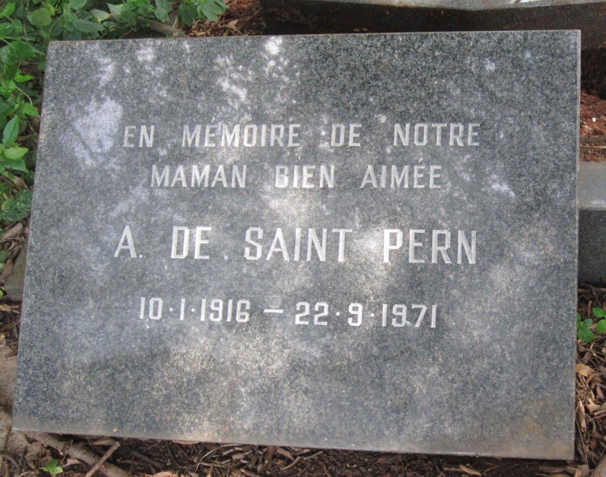 PERN A. de, SAINT 1916-1971