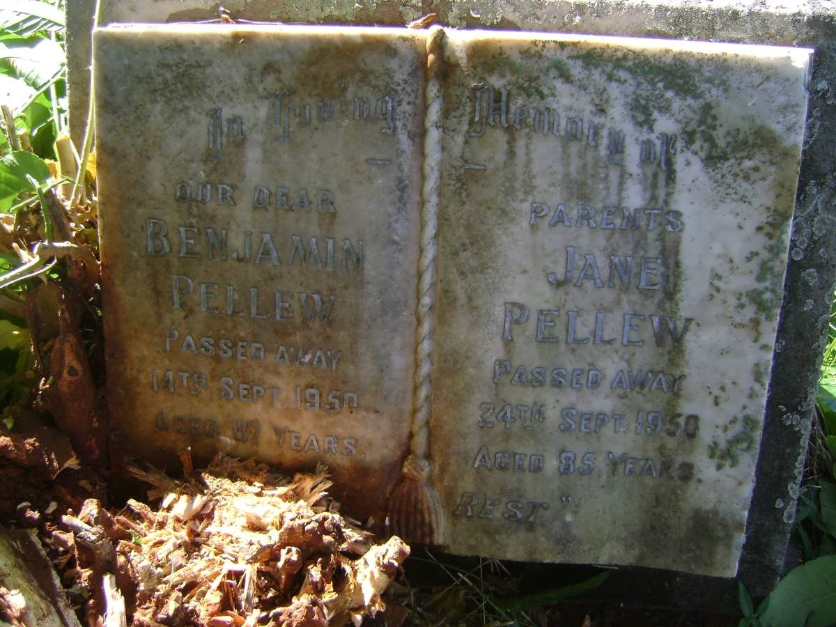 PELLEW Benjamin -1950 &amp; Jane -1950