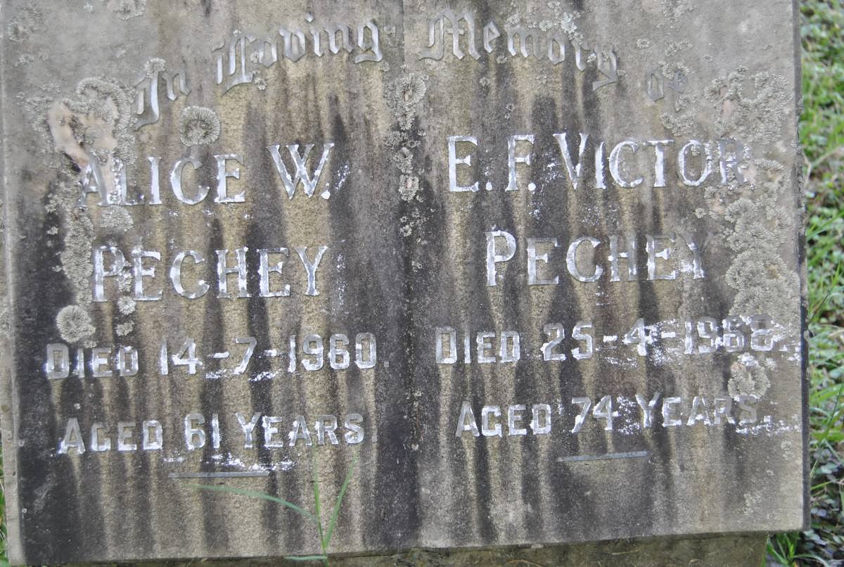 PECHEY E.F.Victor -1968 &amp; Alice W. -1960