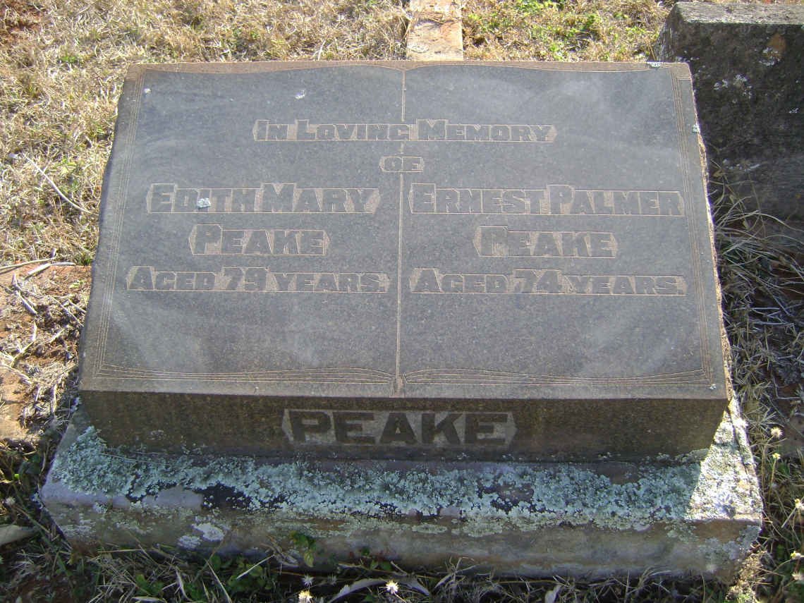 PEAKE Ernest Palmer -1942 &amp; Edith Mary -1944