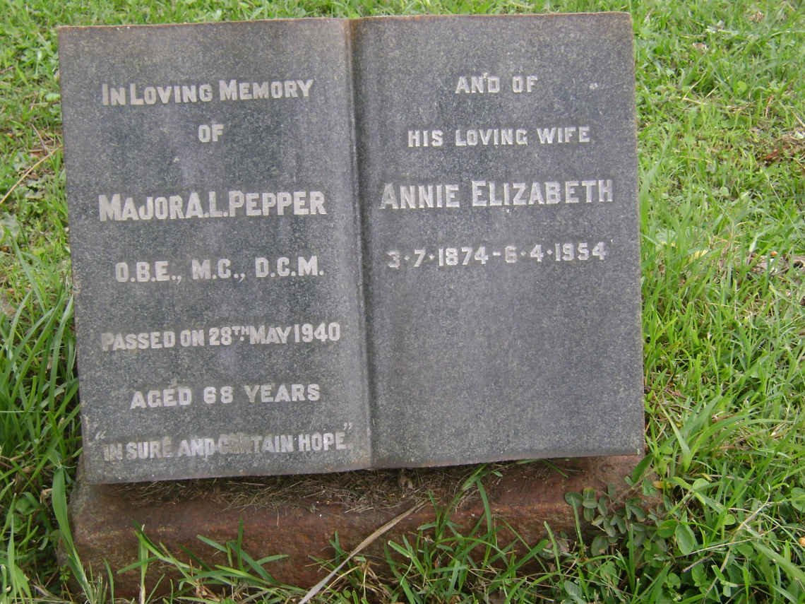 PEPPER A.L. -1940 &amp; Annie Elizabeth 1874-1954