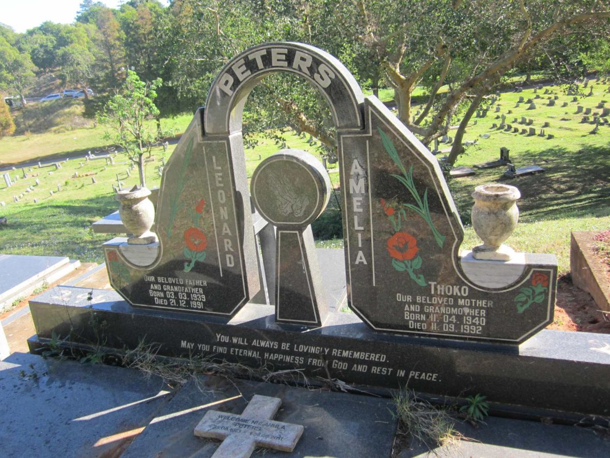 PETERS Leonard 1939-1991 &amp; Amelia 1940-1992 :: PETERS Welcome Nhlanhla 1973-2011