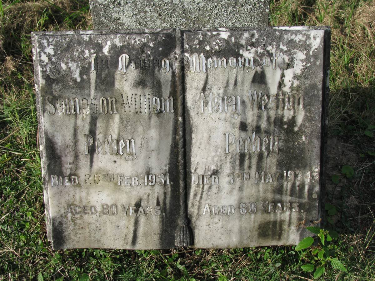 PECHEY Sampson William -1931 &amp; Mary Weston -1934