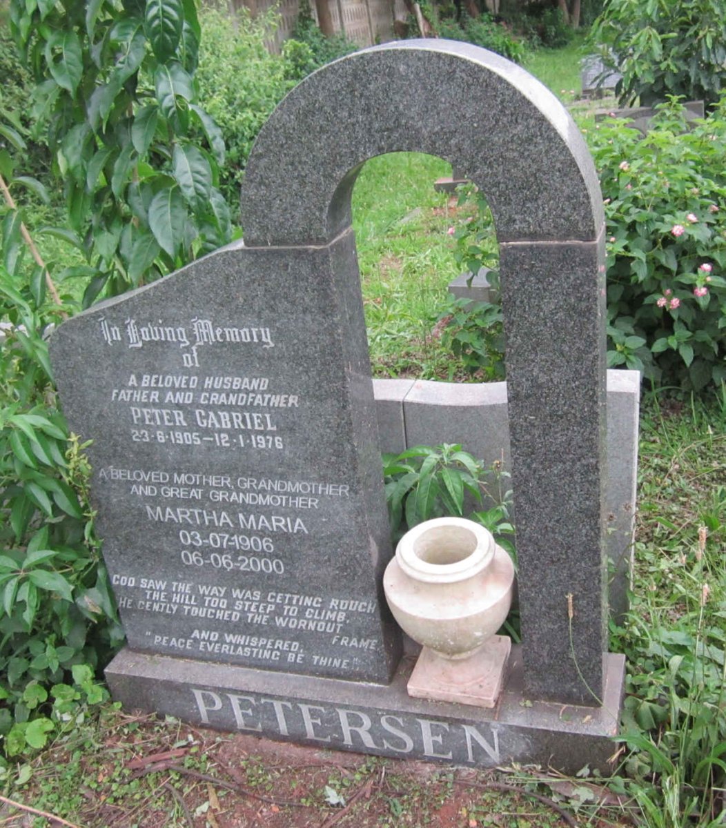 PETERSEN Peter Gabriel 1905-1976 &amp; Martha Maria 1906-2000