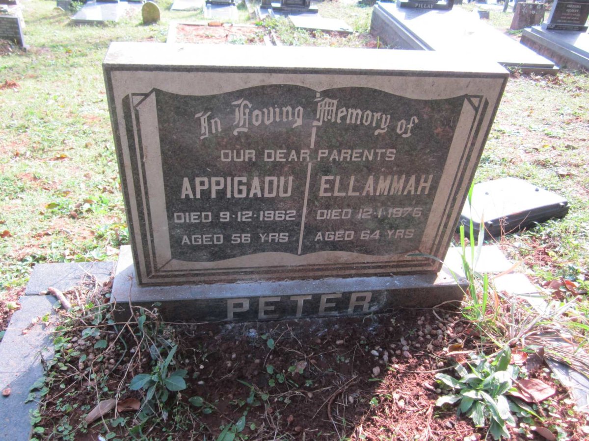 PETER Appigadu -1962 &amp; Ellammah -1976