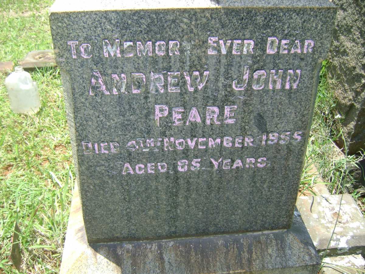 PEARE Andrew John -1955