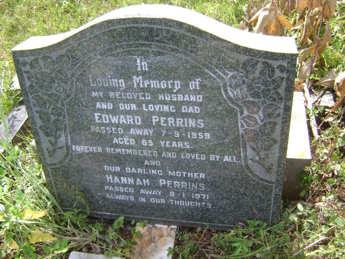 PERRINS Edward -1959 &amp; Hannah -1971