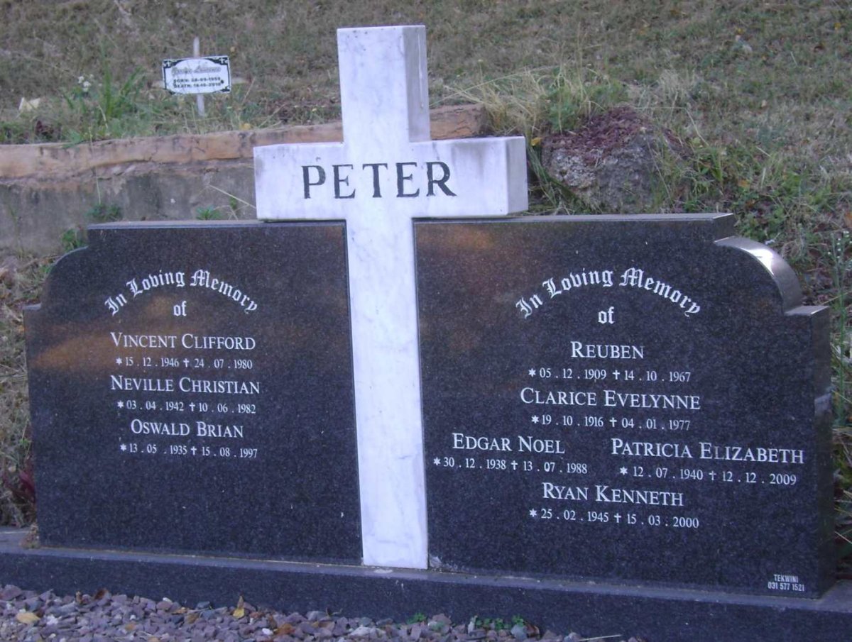 PETER Reuben 1909-1967 :: PETER Clarice Evelynne 1916-1977