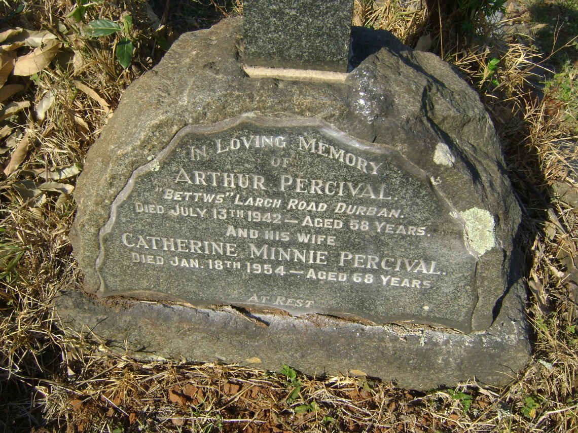 PERCIVAL Arthur -1942 &amp; Catherine Minnie -1954