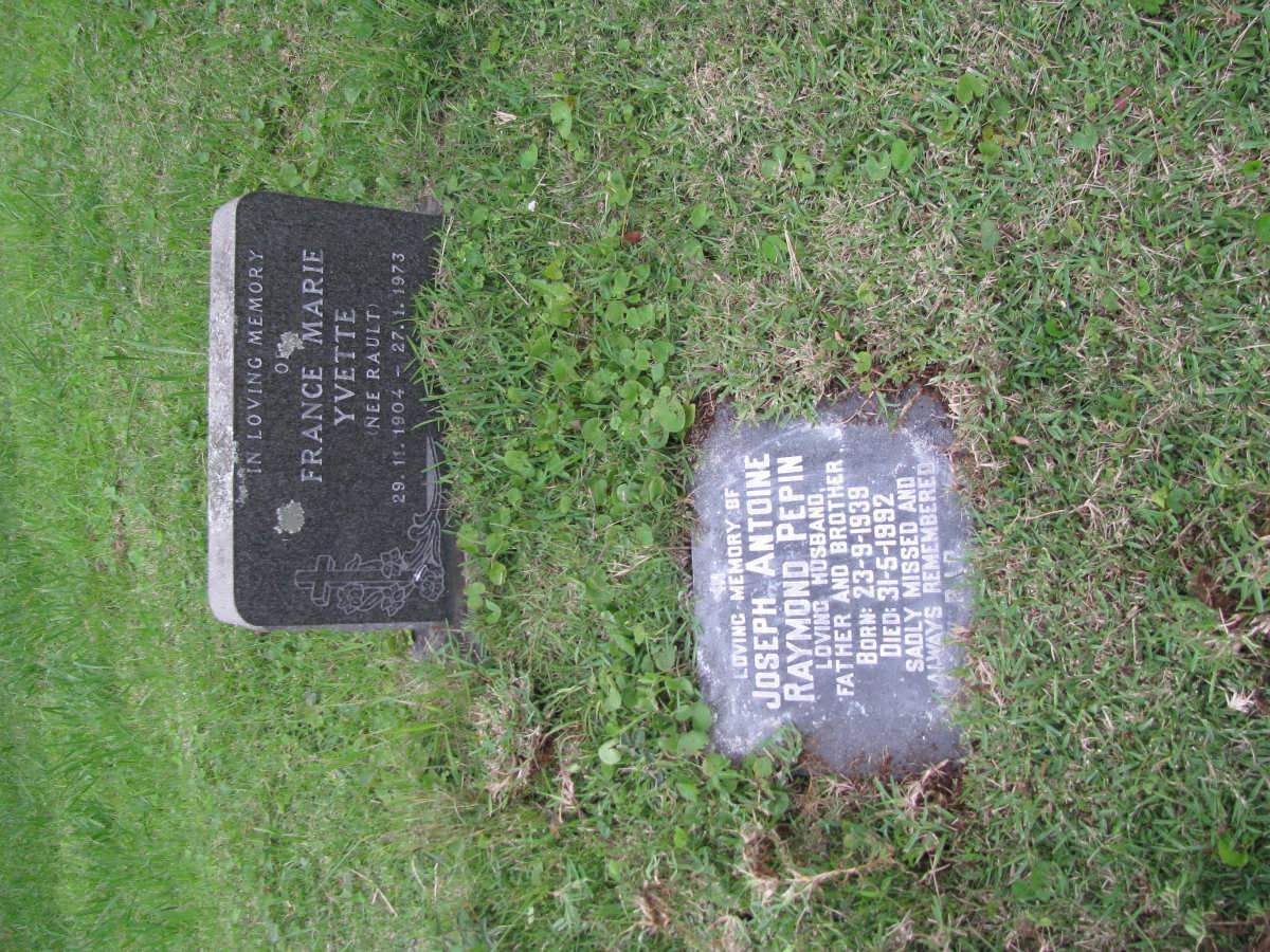 PEPIN Joseph Antoine Raymond 1939-1992 :: PEPIN France Marie Yvette nee RAULT 1904-1973
