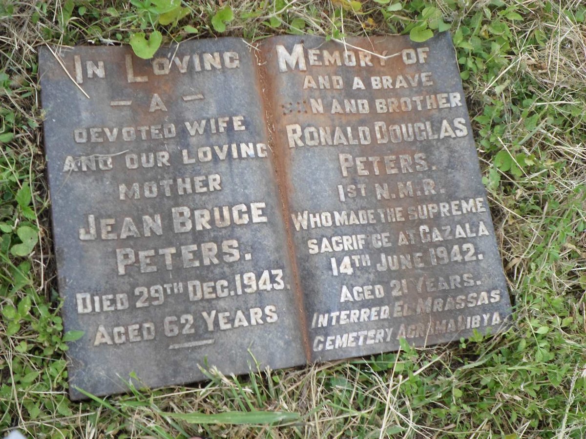 PETERS Jean Bruce -1943 :: PETERS Ronald Douglas -1942