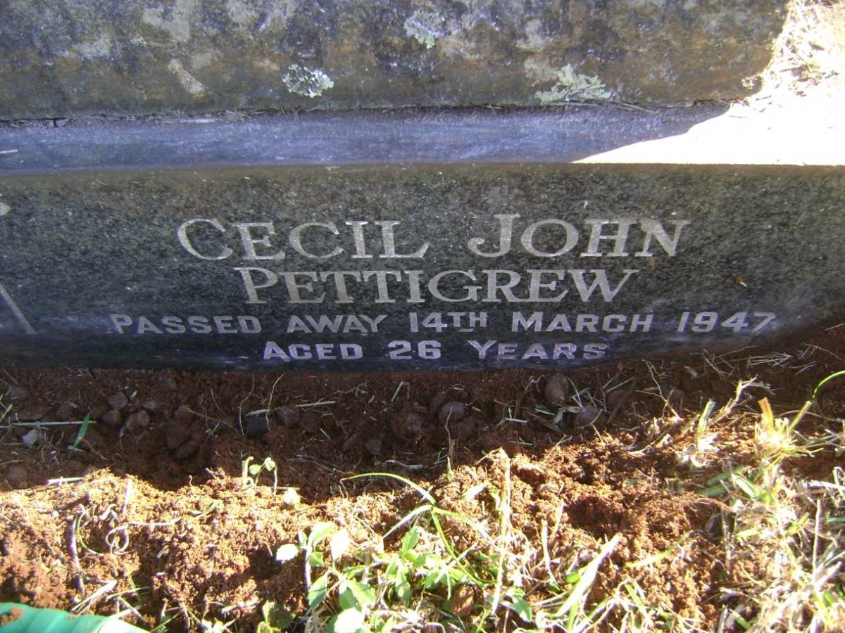 PETTIGREW Cecil John -1947