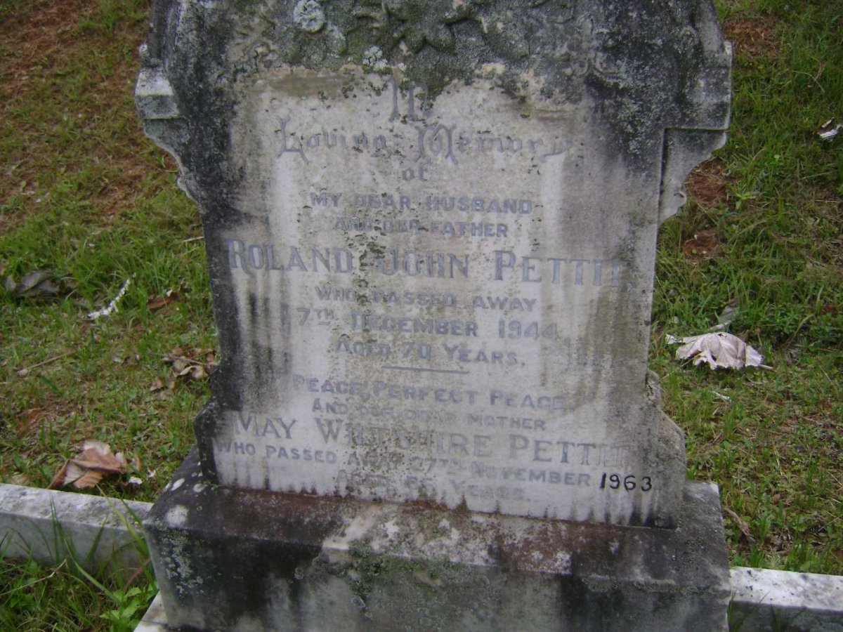 PETTIT Roland John -1944 &amp; May Wiltshire -1963