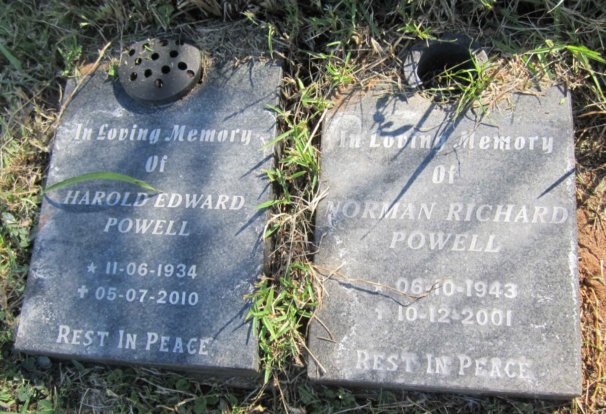 POWELL Harold Edward 1934-2010 :: POWELL Norman Richard 1943-2001