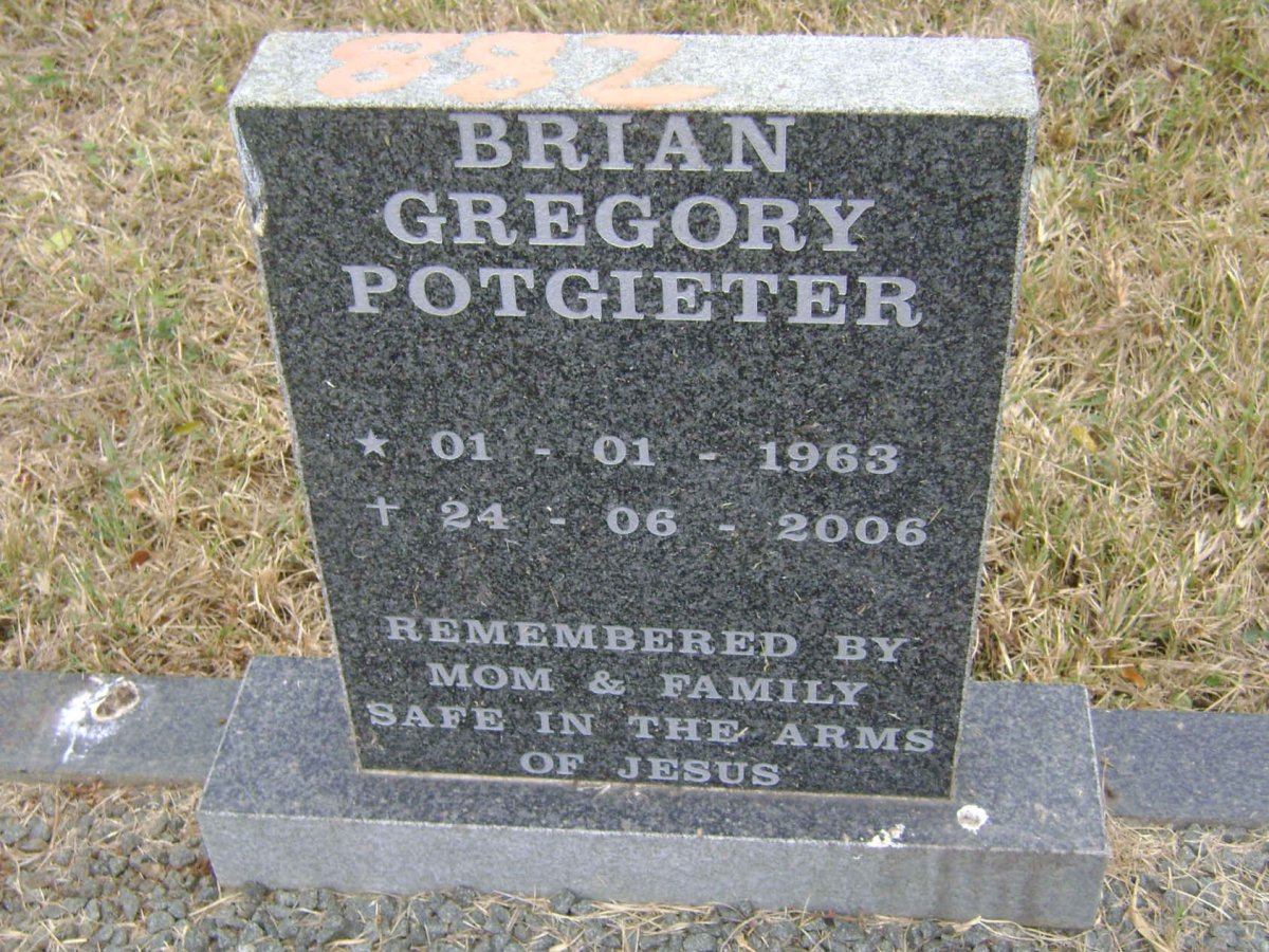 POTGIETER Brian Gregory 1963-2006