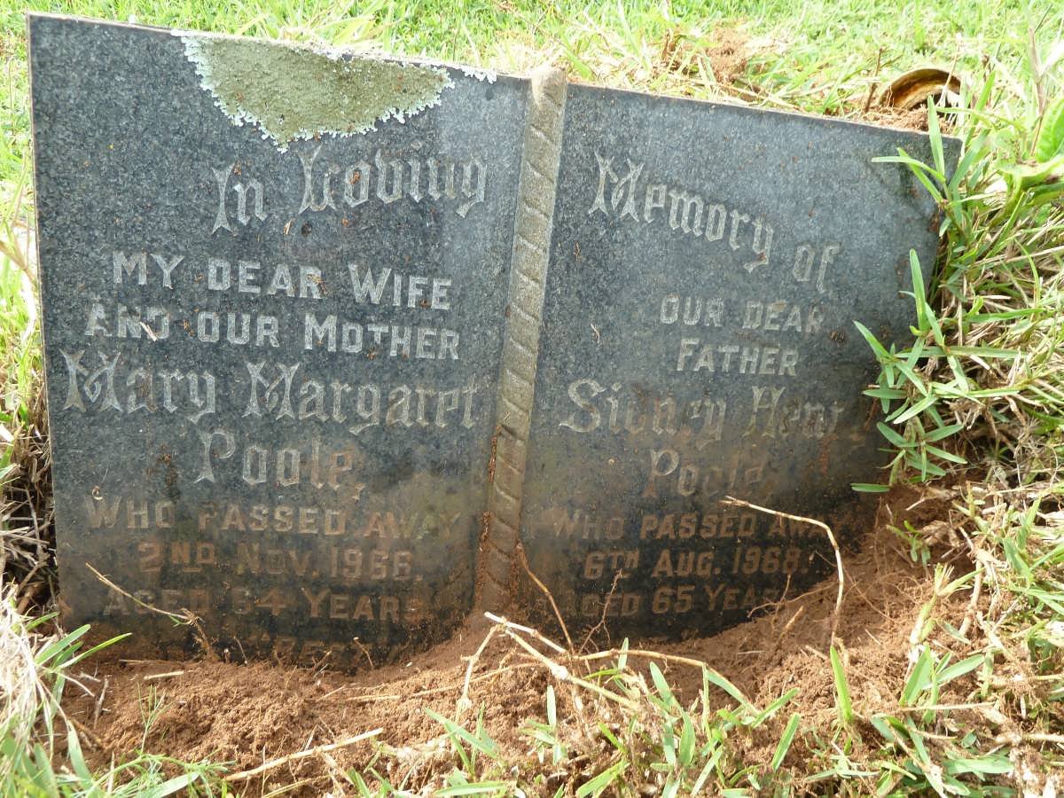 POOLE Sidney Henry -1968 &amp; Mary Margaret -1966