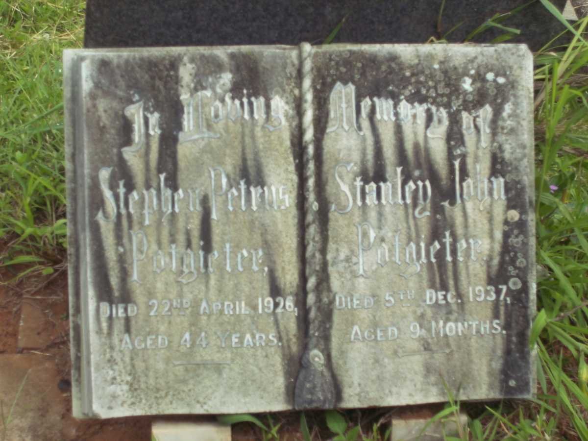 POTGIETER Stephen Petrus -1926 :: POTGIETER Stanley John -1937