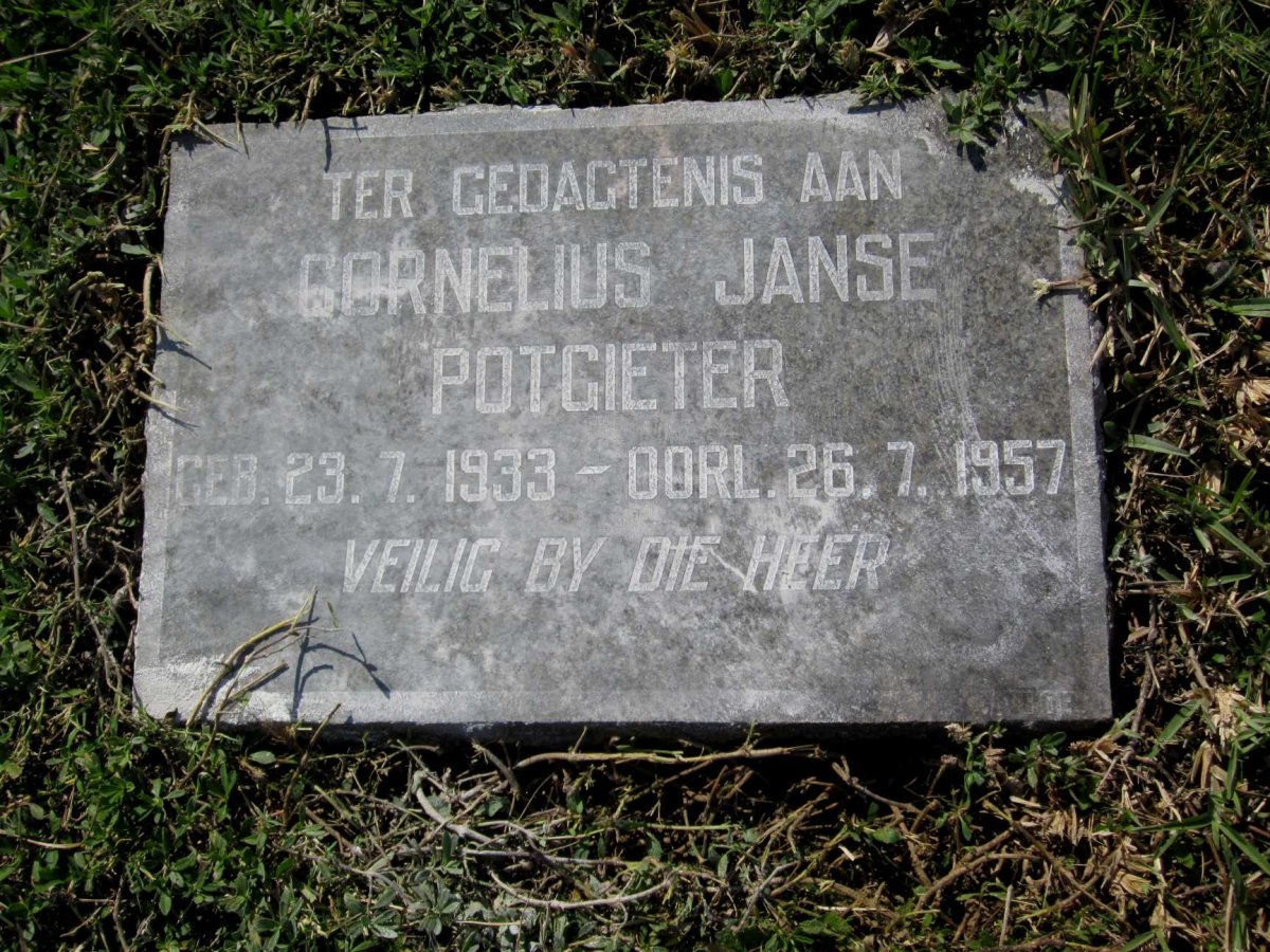 POTGIETER Cornelius Janse 1933-1957
