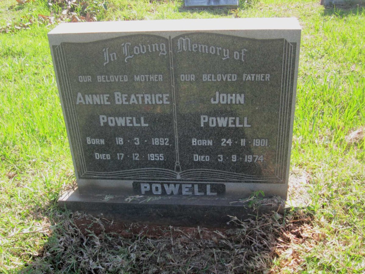 POWELL John 1901-1974 &amp; Annie Beatrice 1892-1955