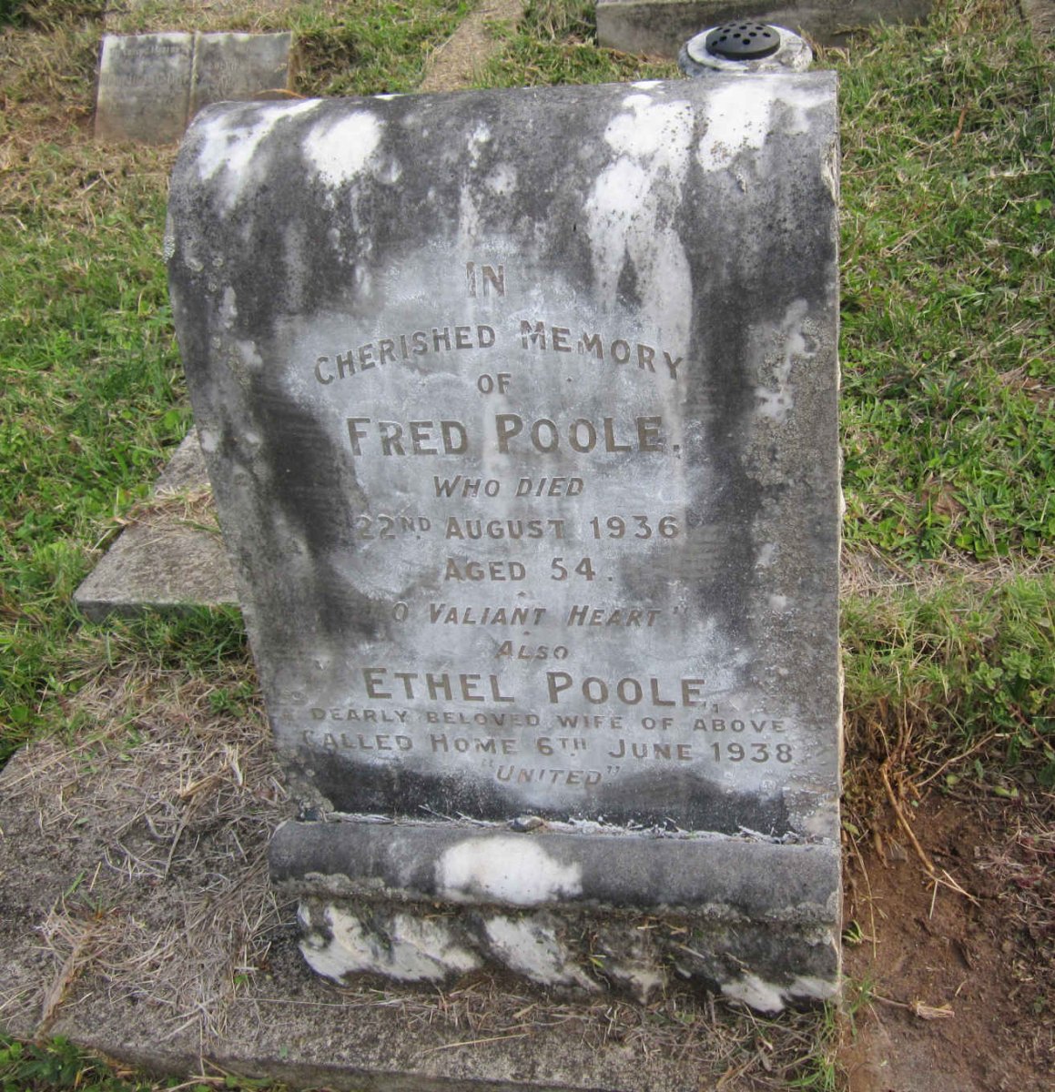 POOLE Fred -1936 &amp; Ethel -1938