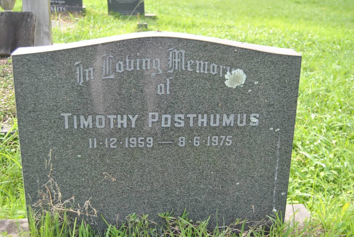 POSTHUMUS Timothy 1959-1975