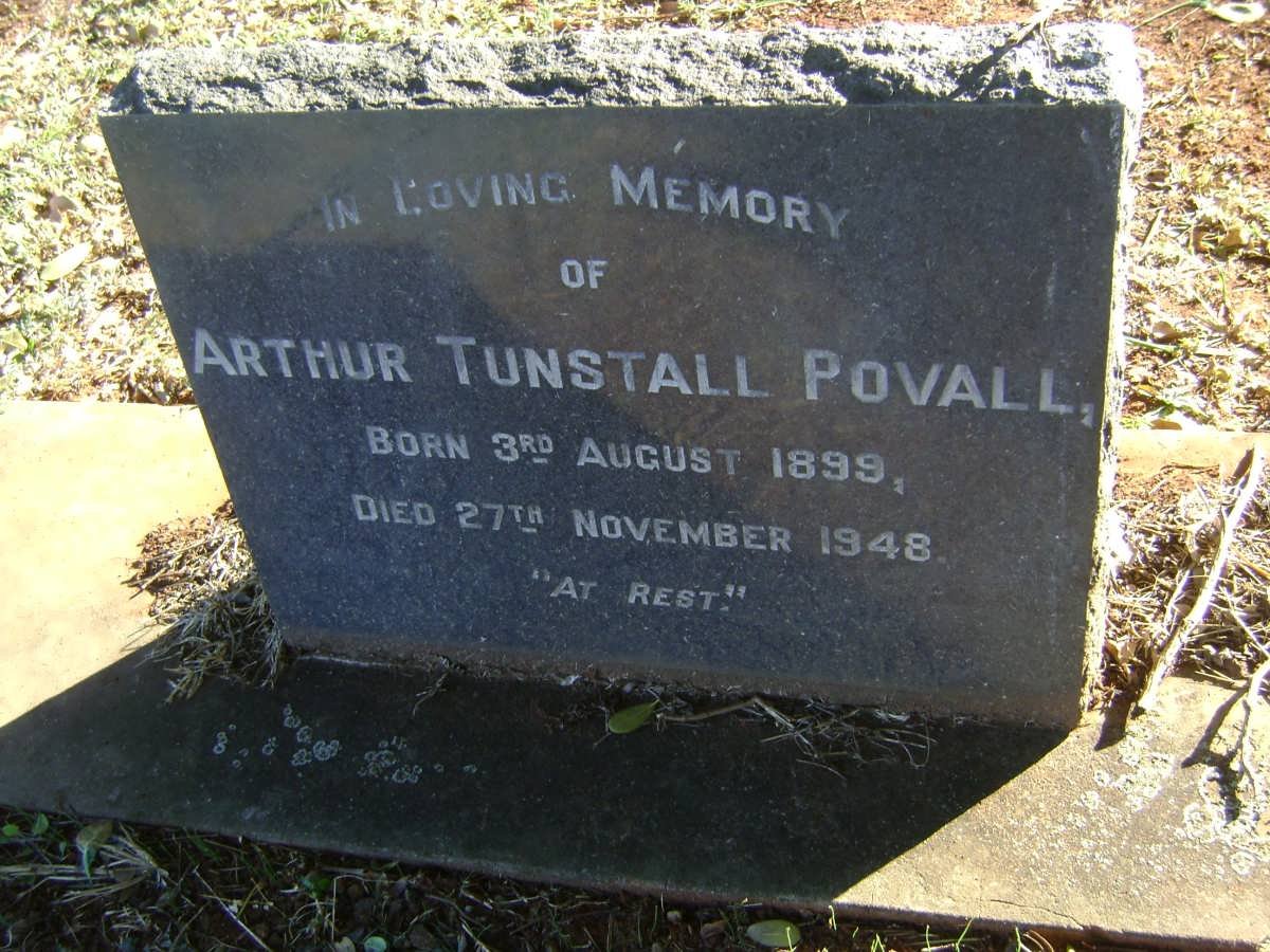 POVALL Arthur Tunstall 1899-1948