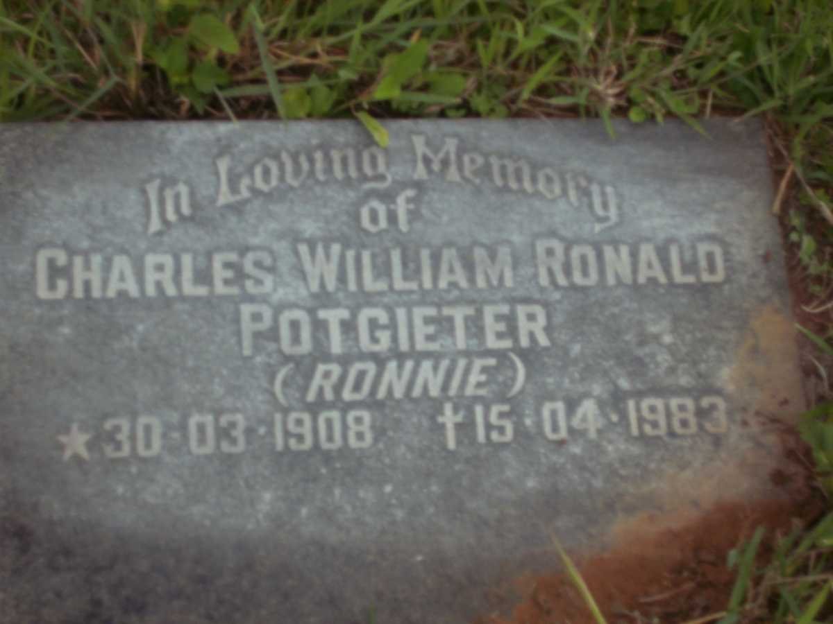 POTGIETER Charles William Ronald 1903-1983