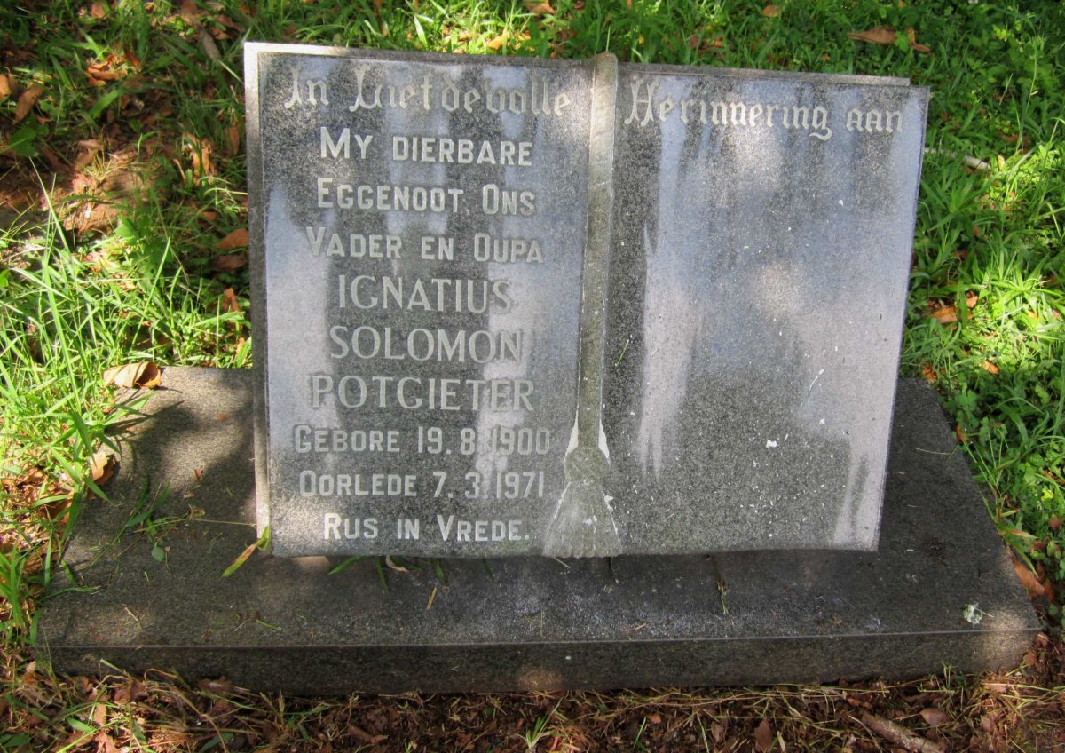 POTGIETER Ignatious Solomon 1900-1971