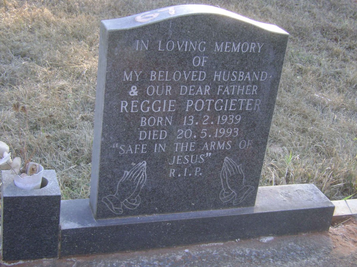 POTGIETER Reggie 1939-1993 :: POTGIETER Cedric Anthony 1961-2000