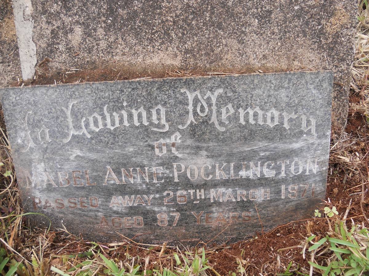 POCKLINGTON Roger Henry -1961 &amp; Mabel Anne -1971