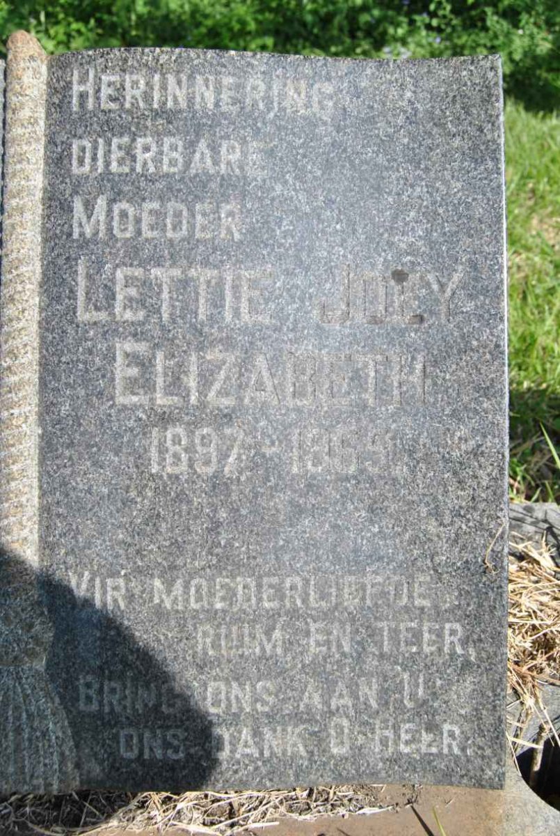 POSTHUMUS Gerhardus Rudolph 1897-1963 &amp; Lettie Joey Elizabeth 1887-1965