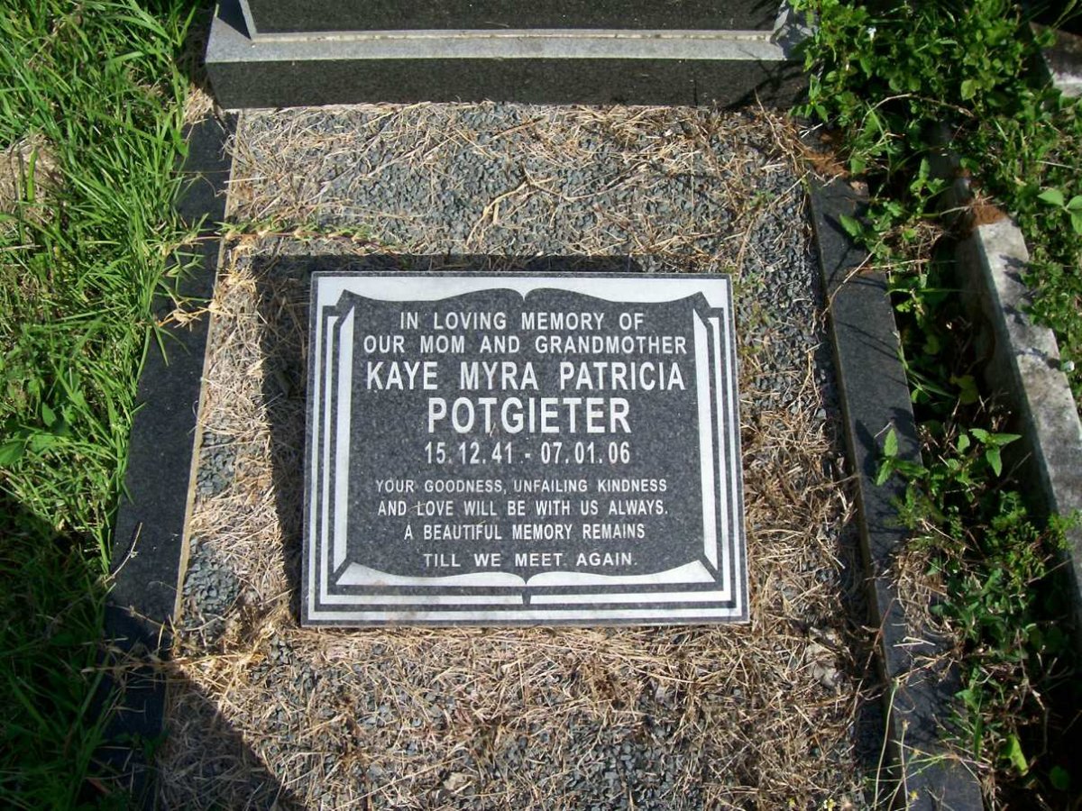 POTGIETER Kaye Myra Patricia 1941-2006
