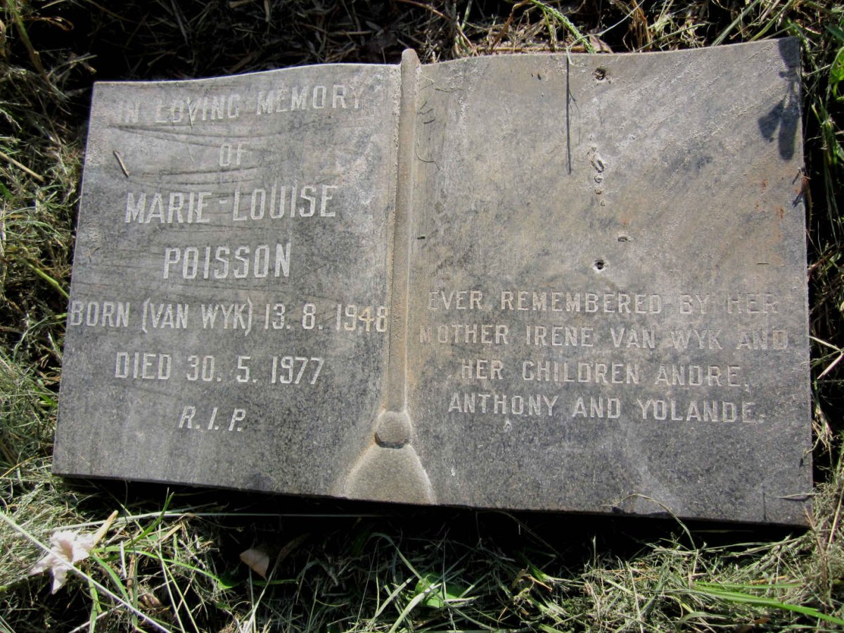 POISSON Marie Louise nee VAN WYK 1948-1977
