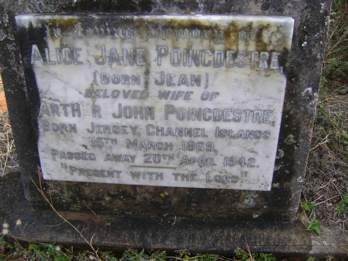 POINGDESTRE Alice Jane nee JEAN 1869-1942