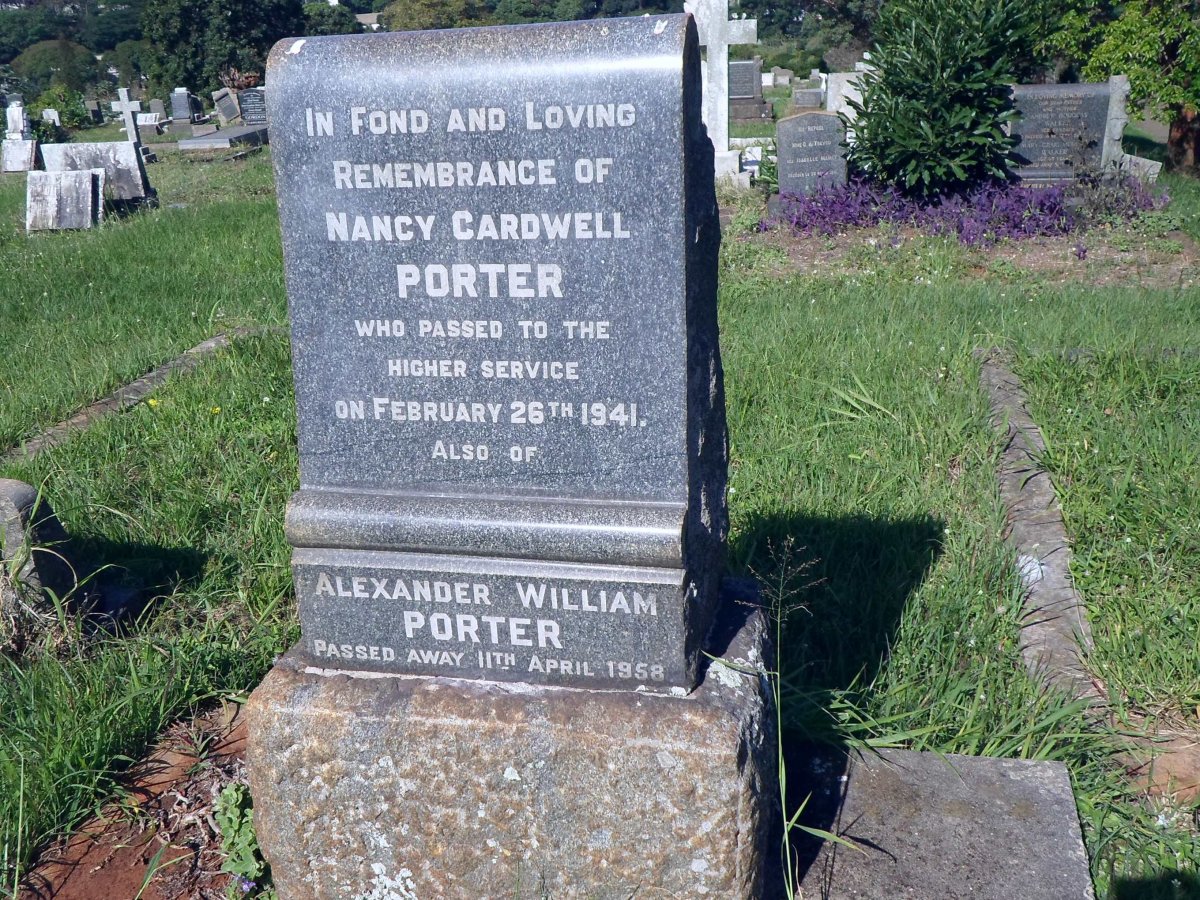 PORTER Alexander William -1958 :: PORTER Nancy Cardwell -1941