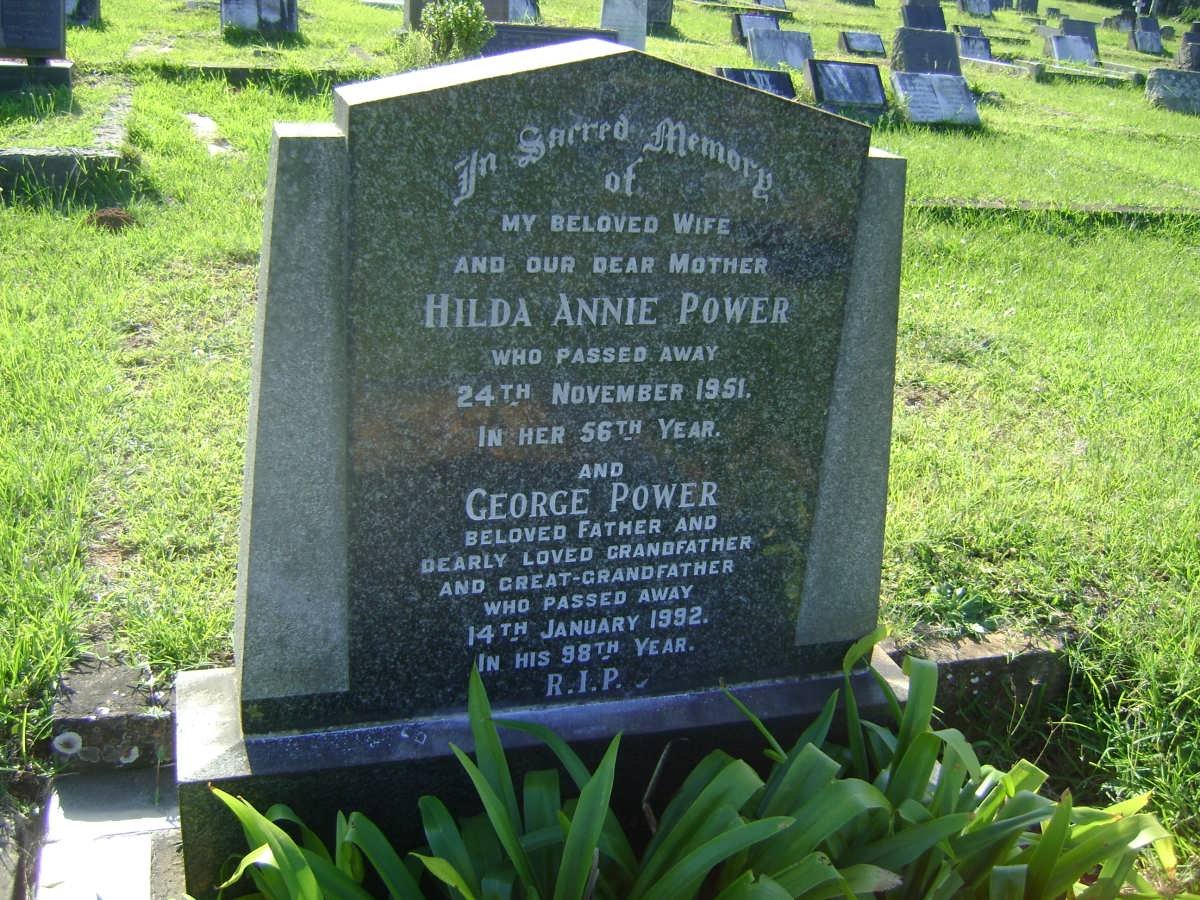 POWER George -1992 &amp; Hilda Annie -1951