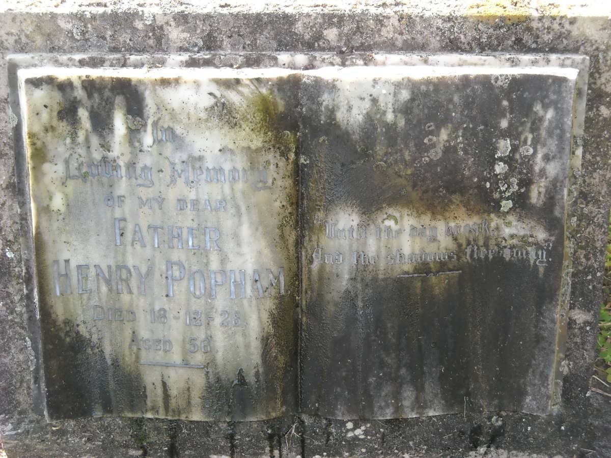POPHAM Henry -1928