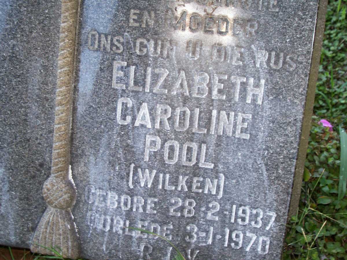 POOL Elizabeth Caroline nee WILKEN 1937-1970