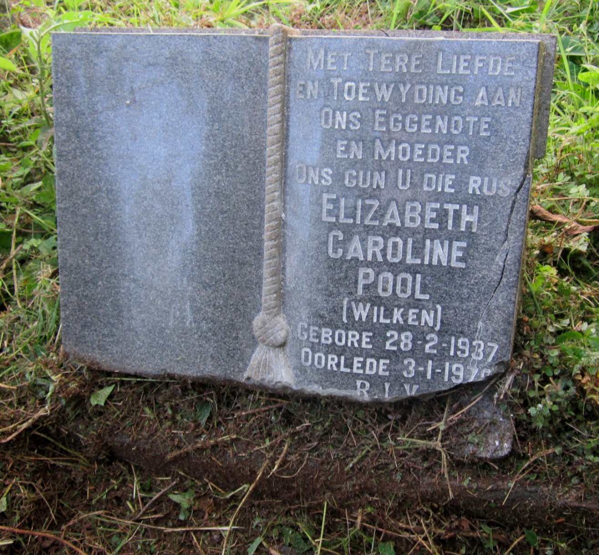 POOL Elizabeth Caroline nee WILKEN  1937-1970