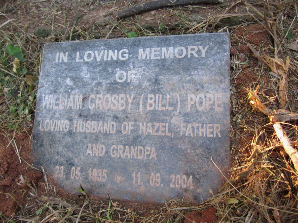 POPE William Crosby 1935-2004
