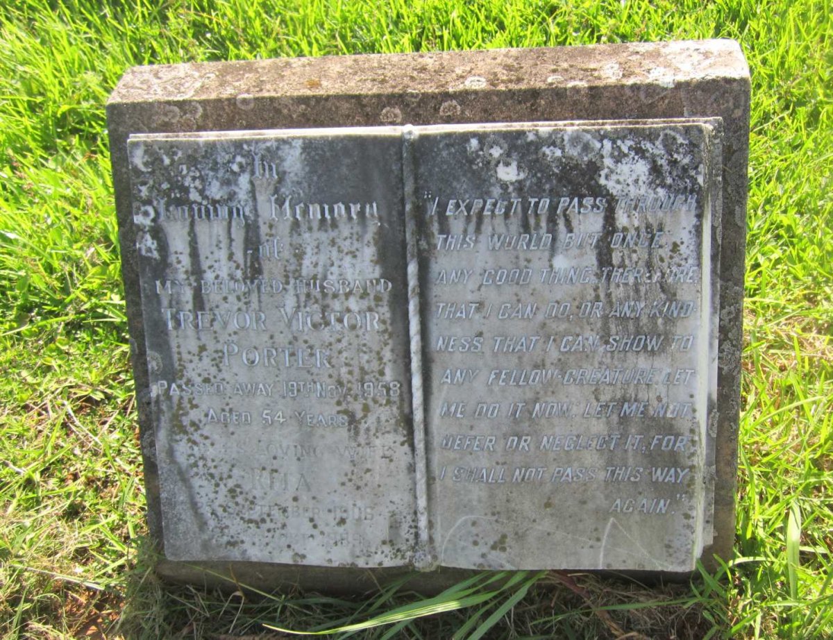 PORTER Trevor Victor -1958 &amp; Rita 1906-1989