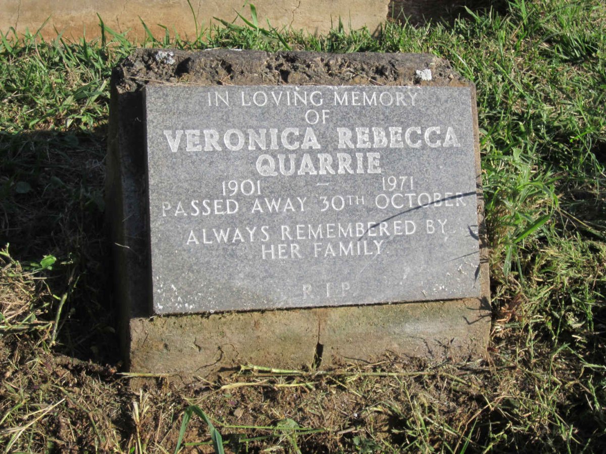 QUARRIE Veronica Rebecca 1901-1971