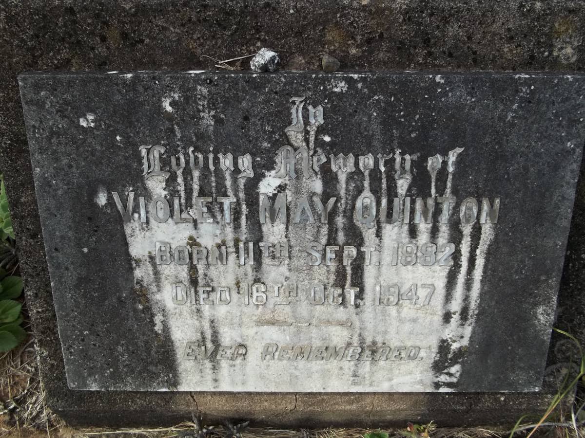 QUINTON Violet May 1882-1947