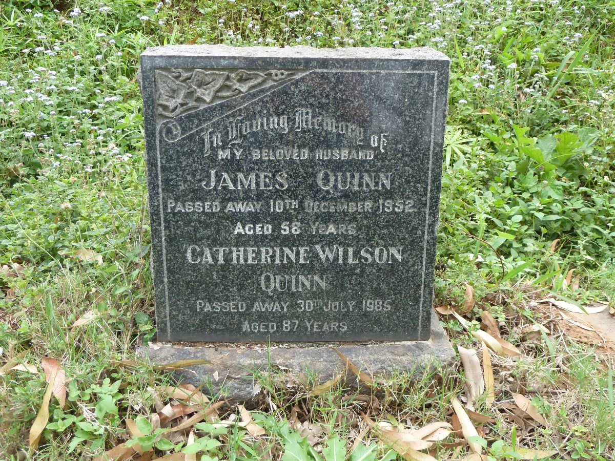QUINN James -1952  &amp; Catherine Wilson -1985
