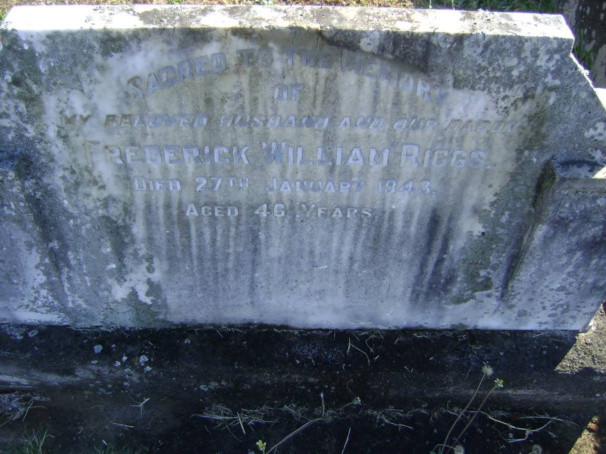 RIGGS Frederick William -1943